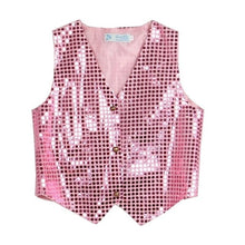 Load image into Gallery viewer, Songyuexia Children Shining Clothes Boys Choir Students Performance Costumes Kids Hip-hop Jazz Dance Sequined Vest Stage Dance