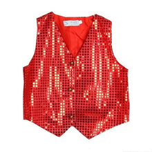 Load image into Gallery viewer, Songyuexia Children Shining Clothes Boys Choir Students Performance Costumes Kids Hip-hop Jazz Dance Sequined Vest Stage Dance