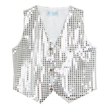 Load image into Gallery viewer, Songyuexia Children Shining Clothes Boys Choir Students Performance Costumes Kids Hip-hop Jazz Dance Sequined Vest Stage Dance