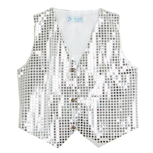 Songyuexia Children Shining Clothes Boys Choir Students Performance Costumes Kids Hip-hop Jazz Dance Sequined Vest Stage Dance